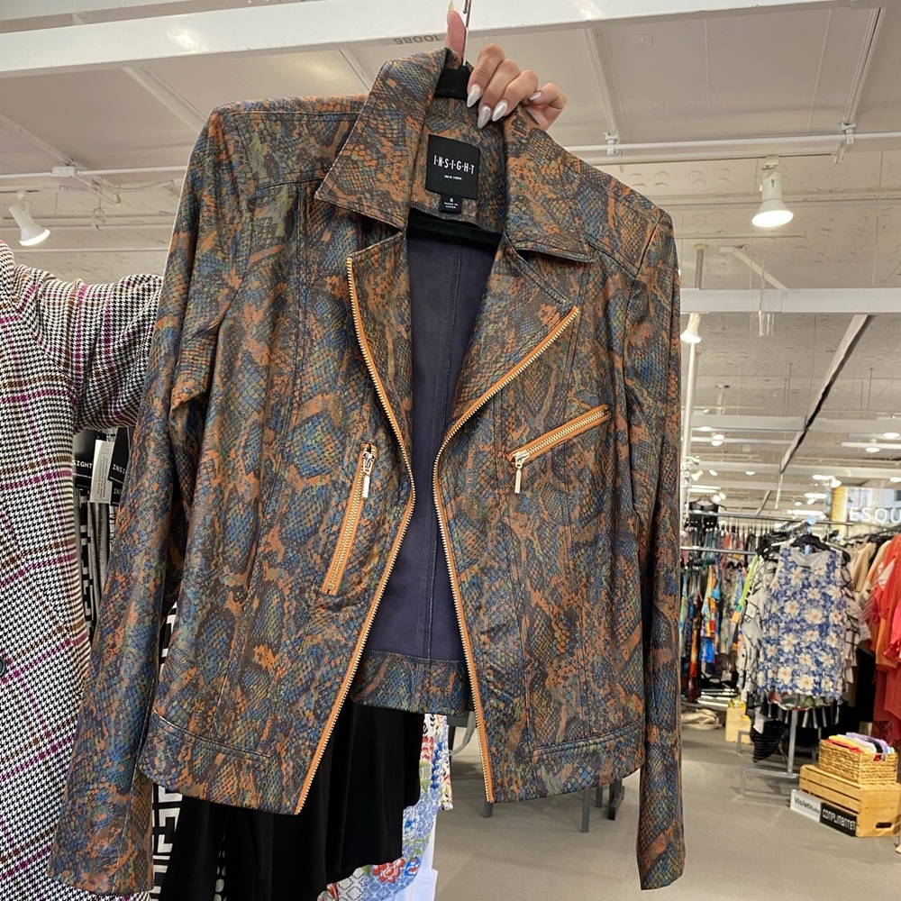 Insight New York Orange Python Vegan Leather Jack… - image 5